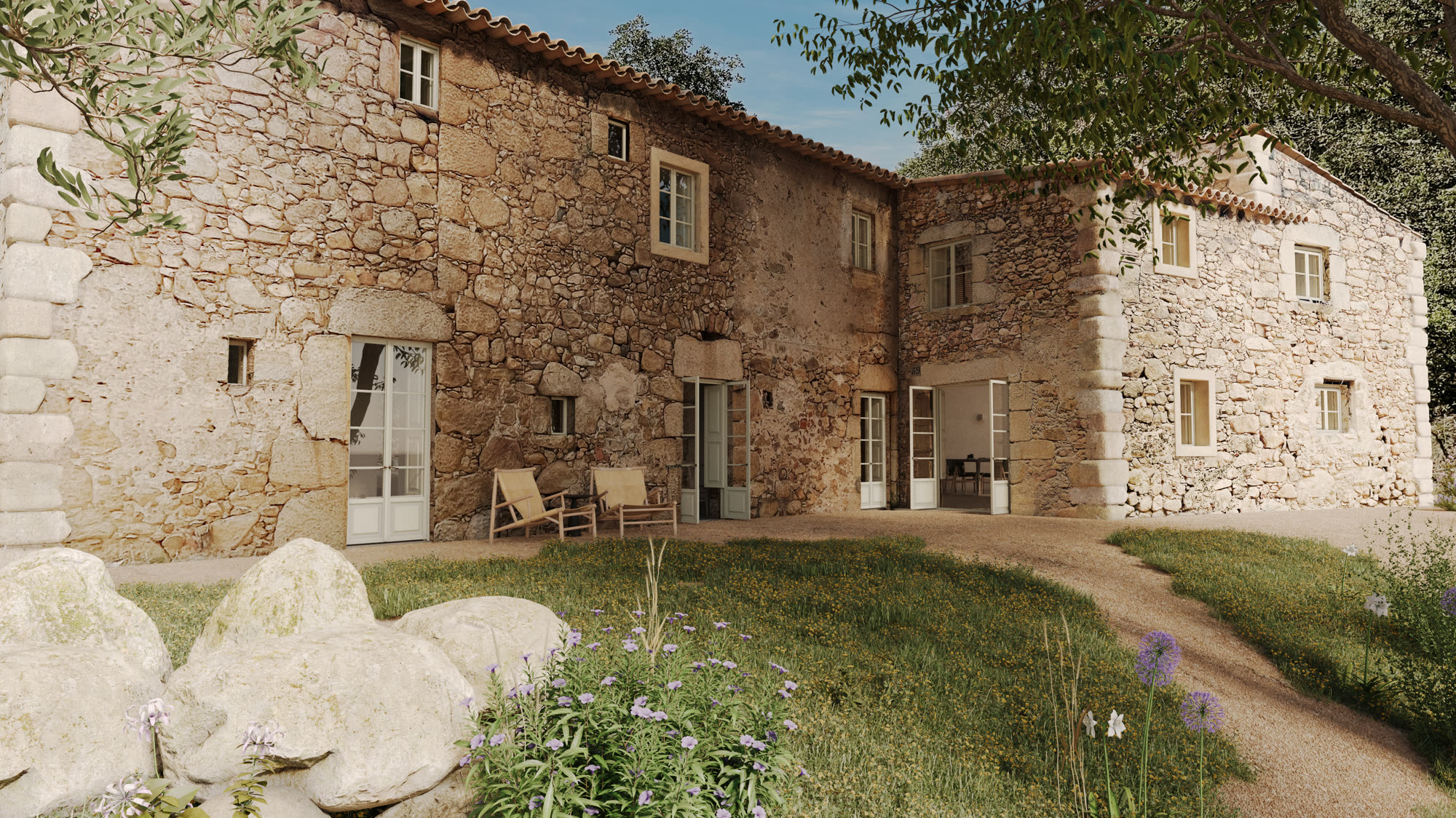Stone facade